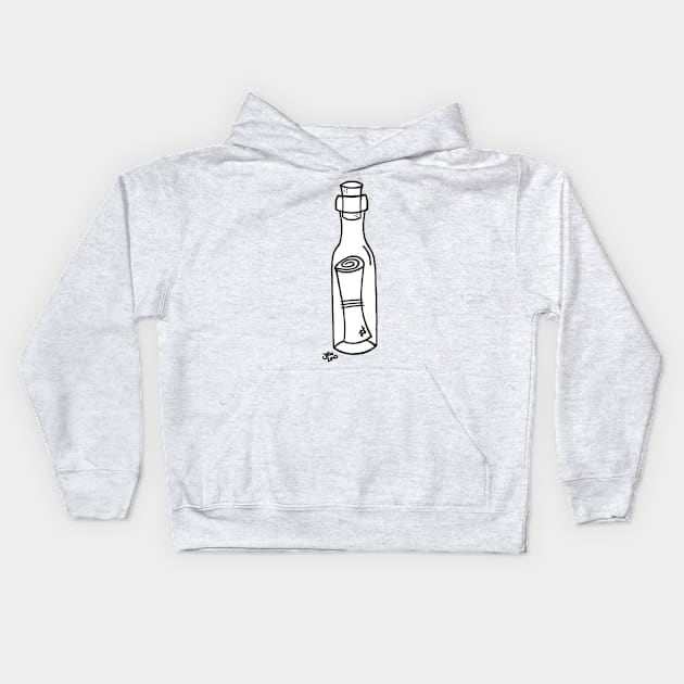 Message in a bottle Kids Hoodie by JatoLino